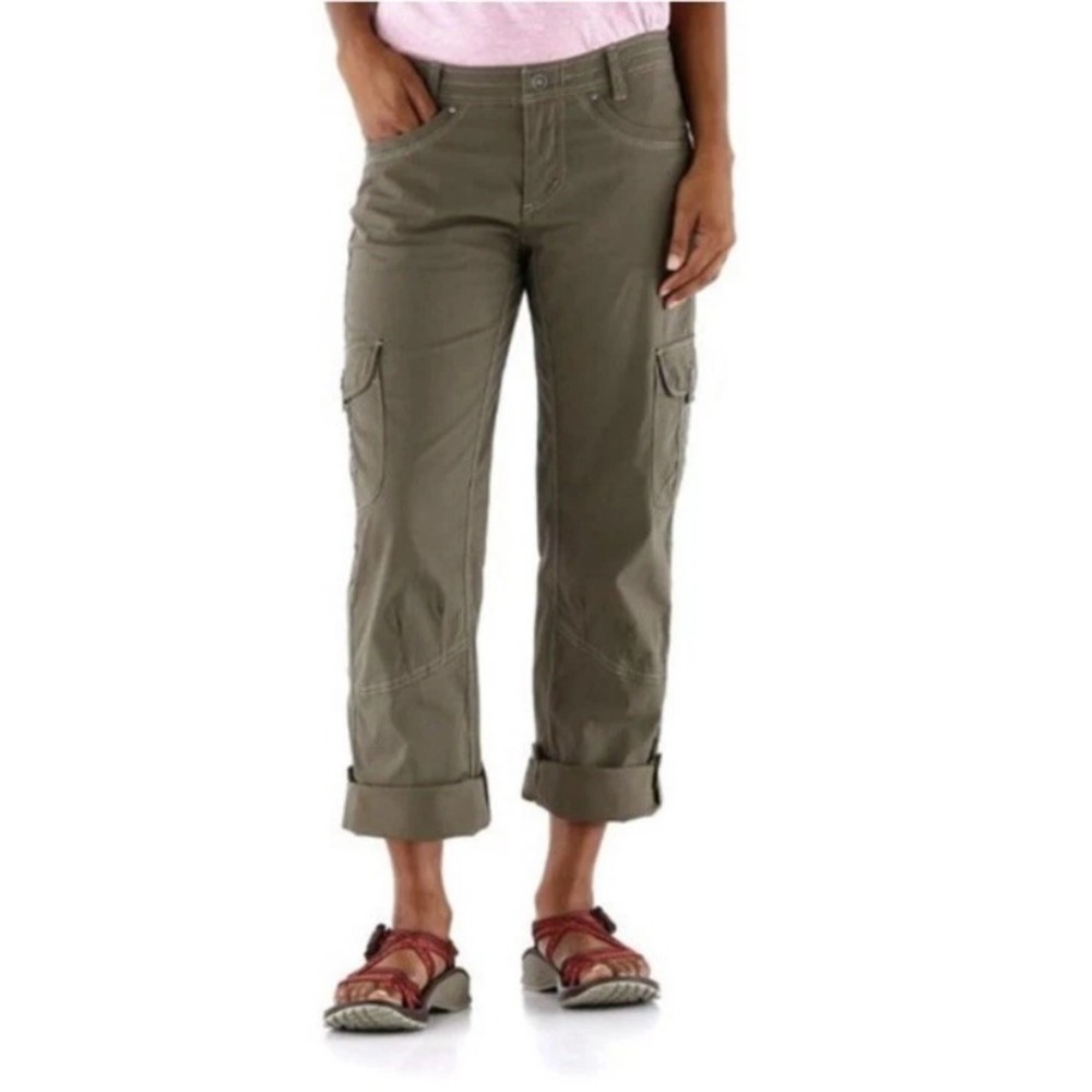 KUHL Women's Olive Green Splash Roll-Up Outdoor Hiking Cargo Pants Size L12